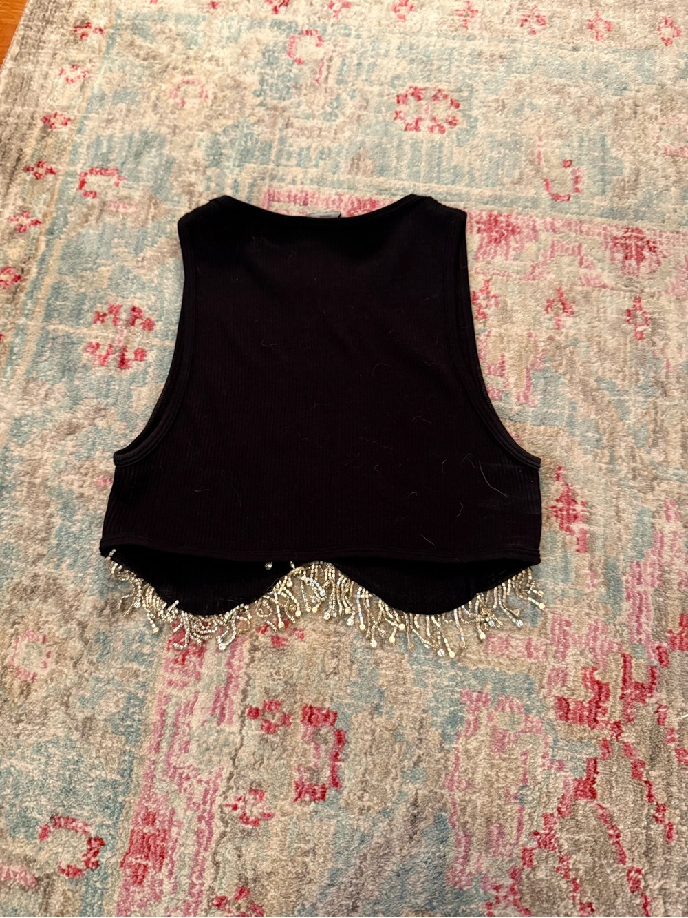 Zara Rhinestone Crop Tank - Picture 6 of 7